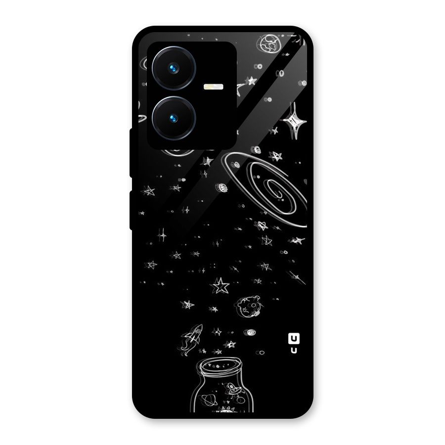 Bottle Of Stars Glass Back Case for Vivo Y22s