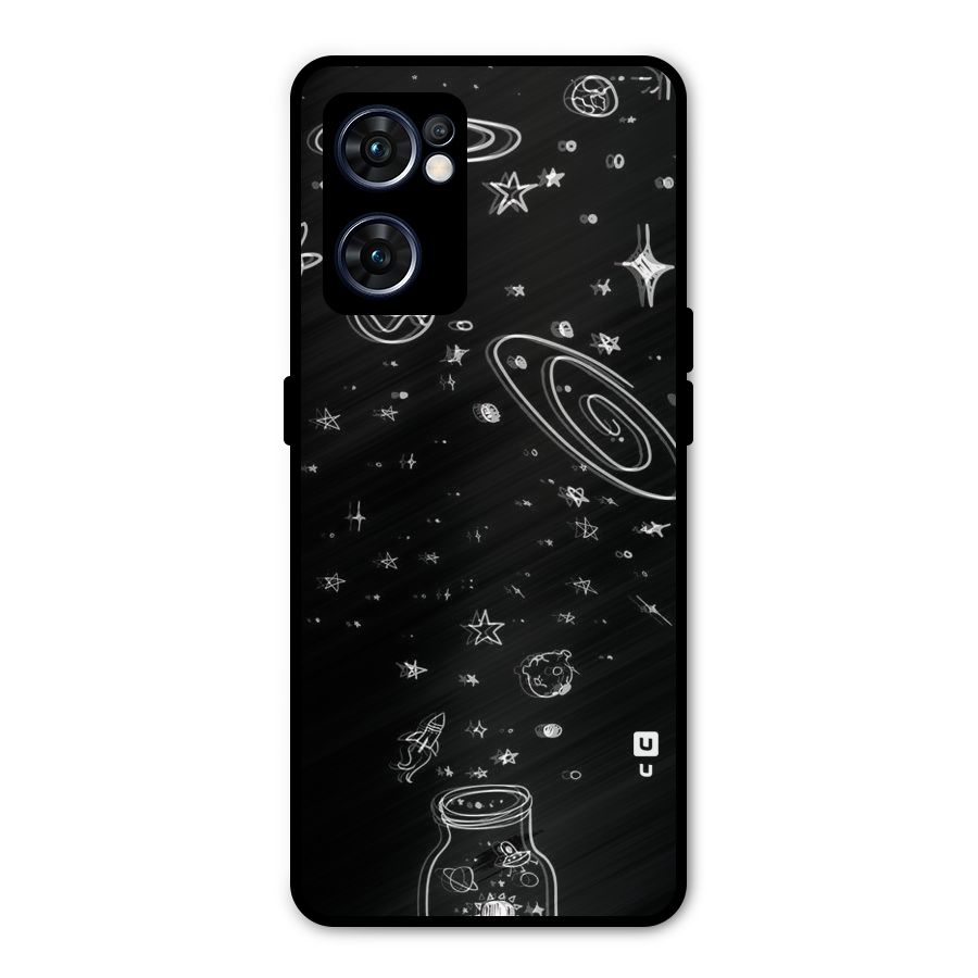 Bottle Of Stars Metal Back Case for Oppo Reno7 5G