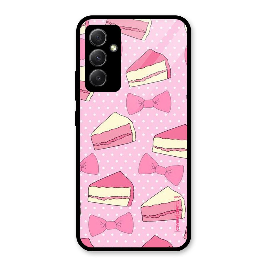 Bow Cake Glass Back Case for Galaxy A34