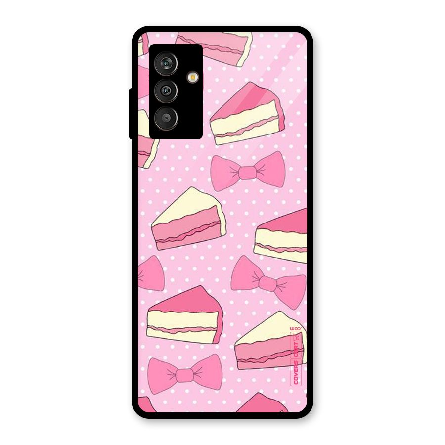 Bow Cake Glass Back Case for Galaxy M13