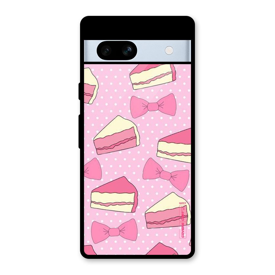 Bow Cake Glass Back Case for Google Pixel 7a