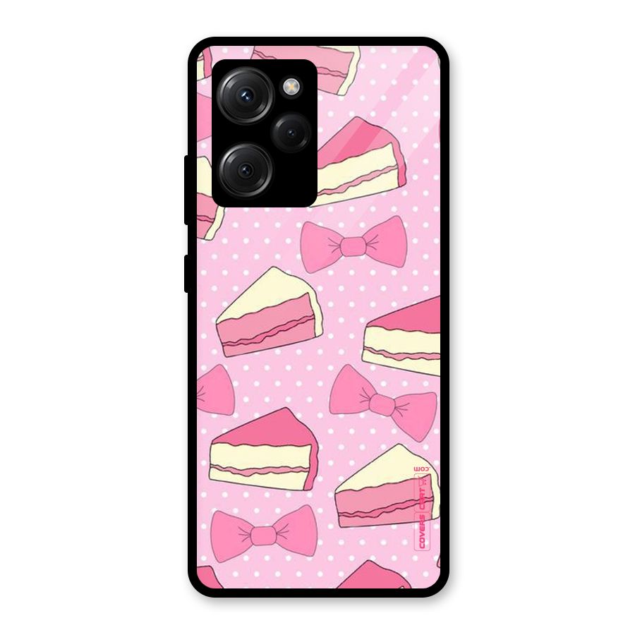 Bow Cake Glass Back Case for Poco X5 Pro