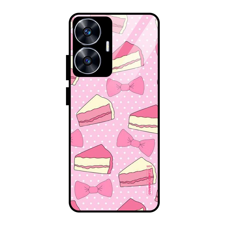 Bow Cake Glass Back Case for Realme Narzo N55