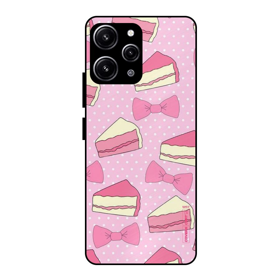 Bow Cake Glass Back Case for Redmi 12 4G