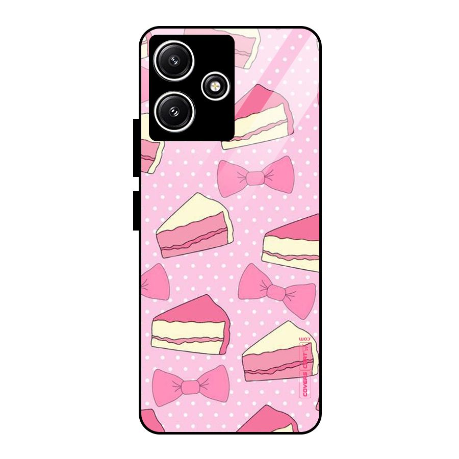 Bow Cake Glass Back Case for Redmi 12 5G