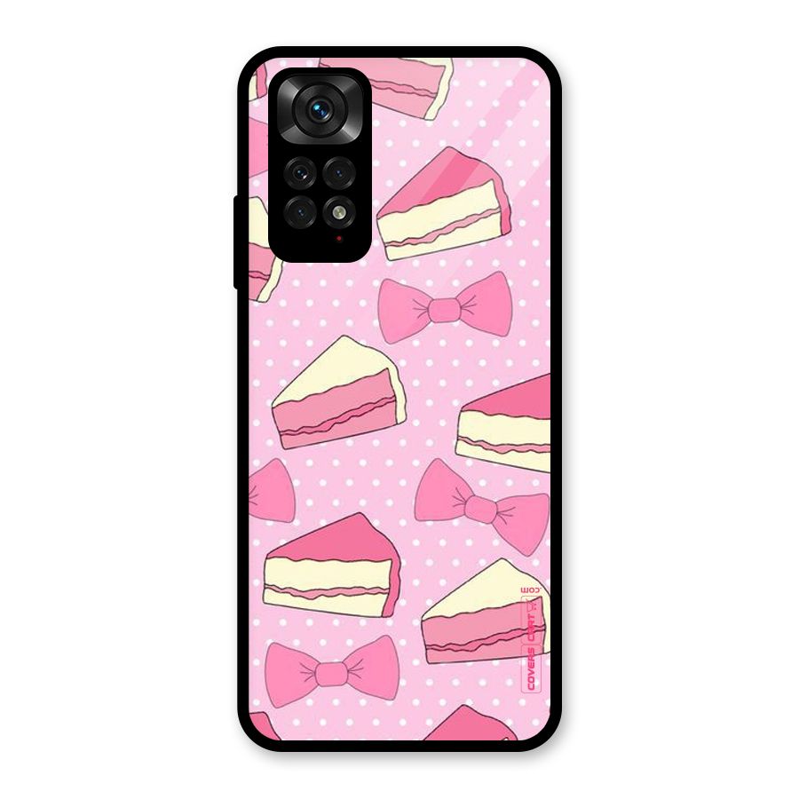 Bow Cake Glass Back Case for Redmi Note 11S