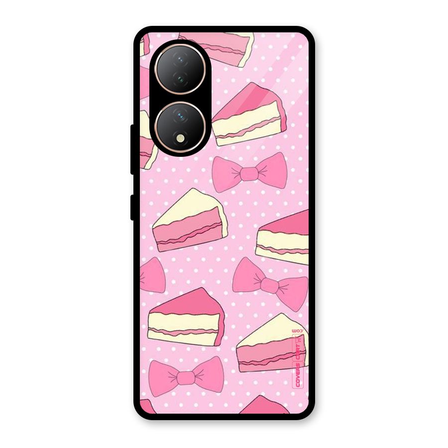Bow Cake Glass Back Case for Vivo Y100