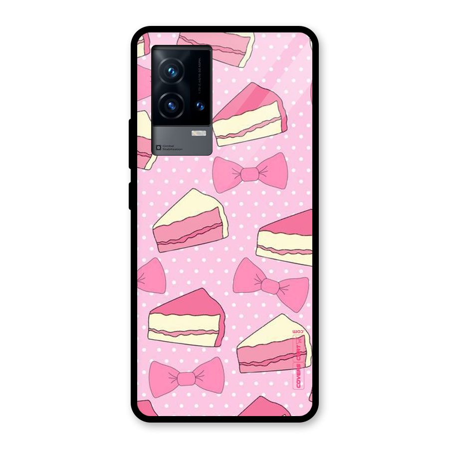 Bow Cake Glass Back Case for iQOO 9 5G