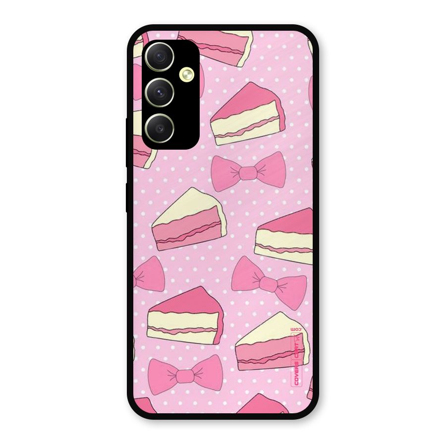 Bow Cake Metal Back Case for Galaxy A34