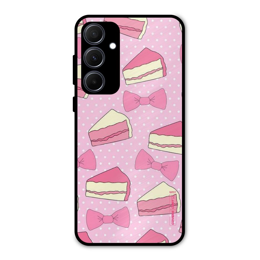 Bow Cake Metal Back Case for Galaxy A35