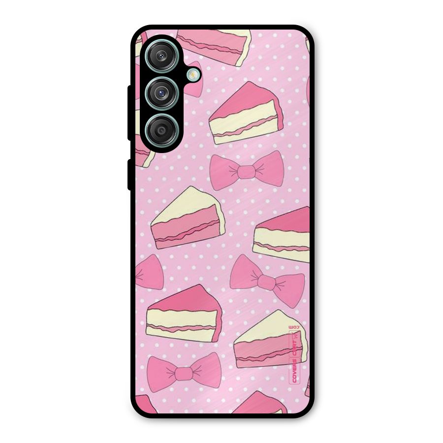 Bow Cake Metal Back Case for Galaxy M55 5G