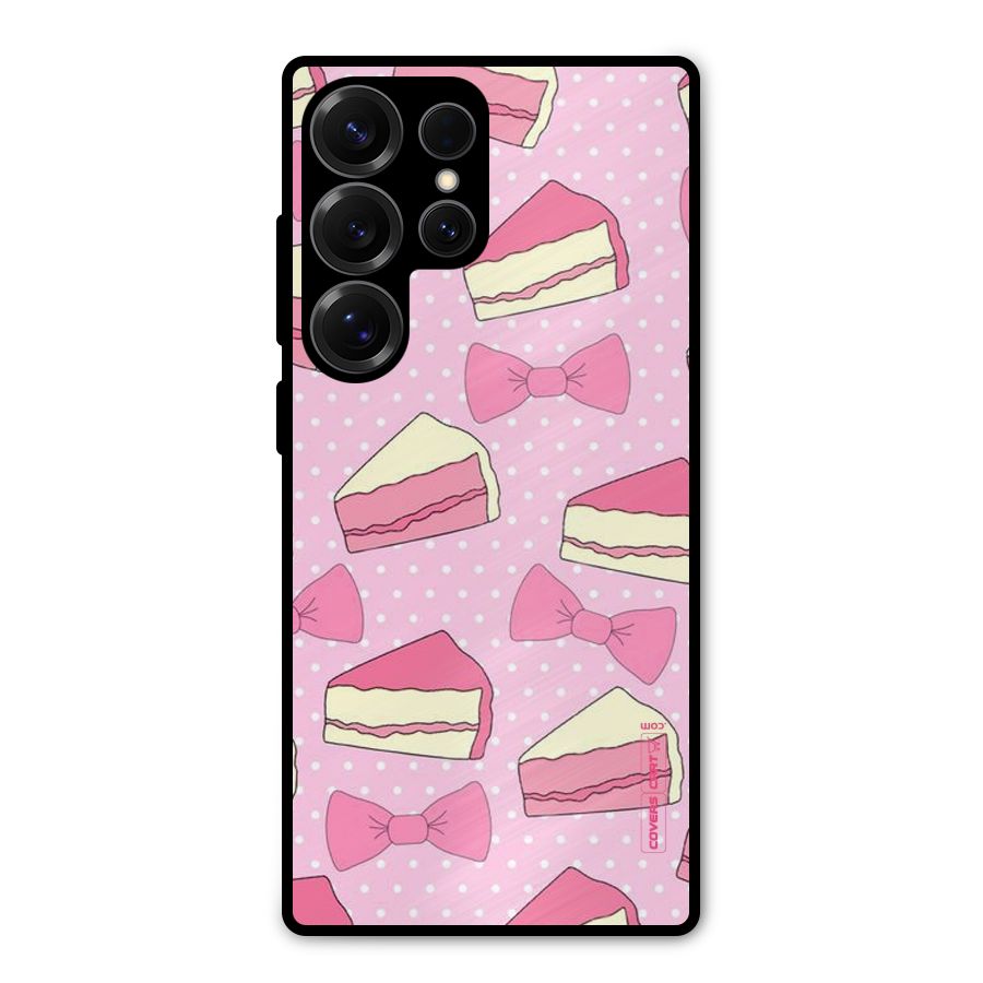 Bow Cake Metal Back Case for Galaxy S25 Ultra