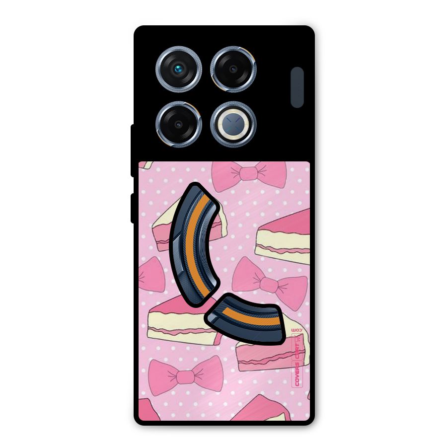 Bow Cake Metal Back Case for Infinix GT 20 Pro