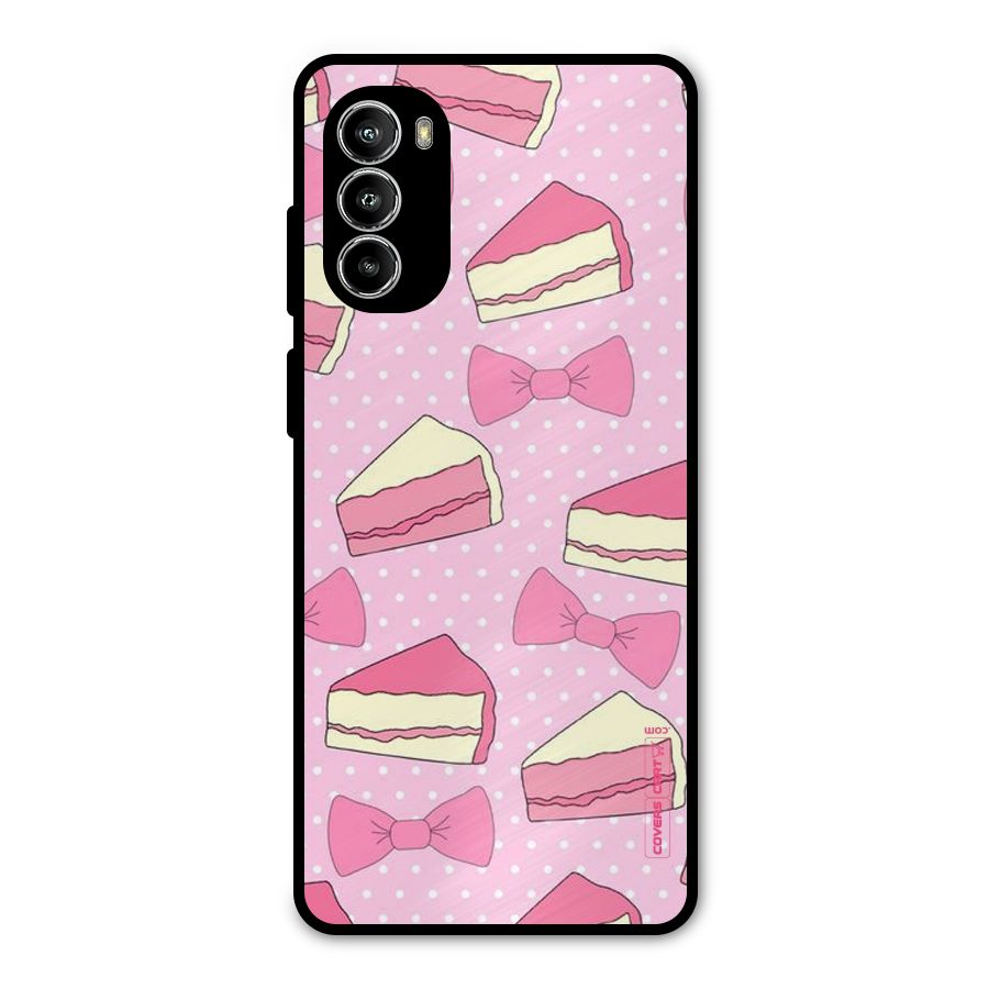 Bow Cake Metal Back Case for Moto G52