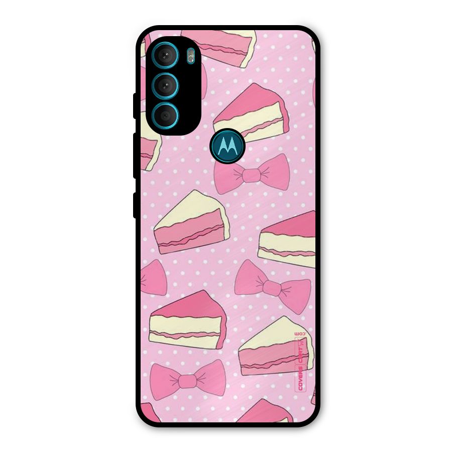Bow Cake Metal Back Case for Moto G71 5G