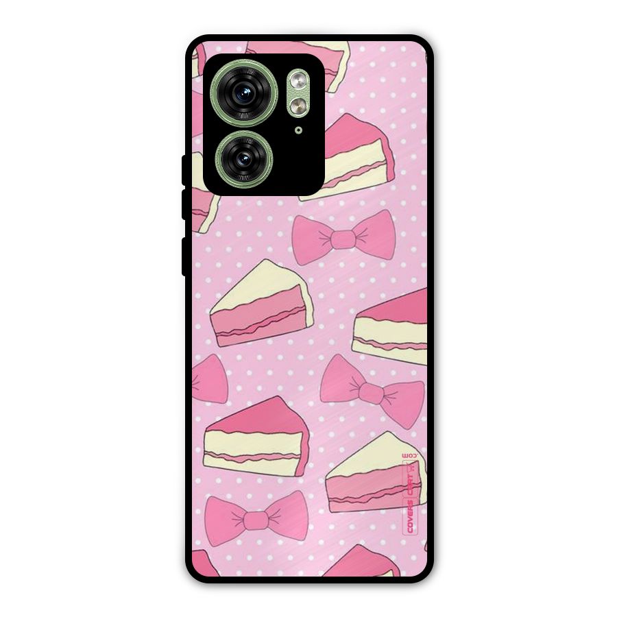 Bow Cake Metal Back Case for Motorola Edge 40 5G