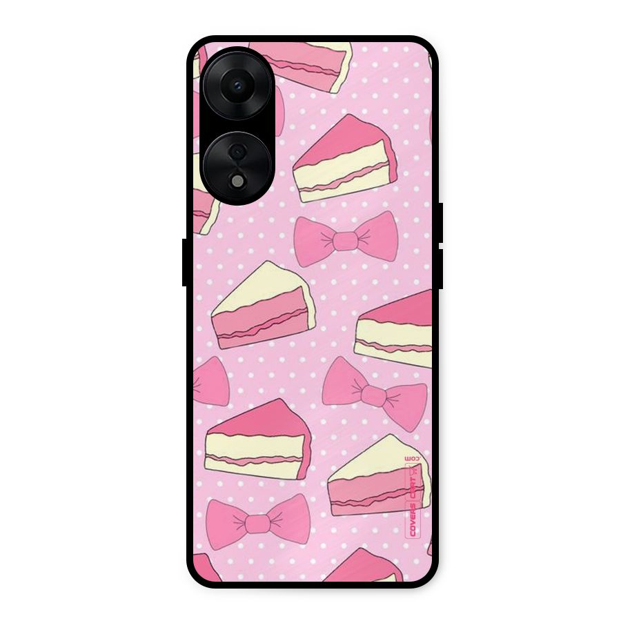 Bow Cake Metal Back Case for Oppo A78 5G
