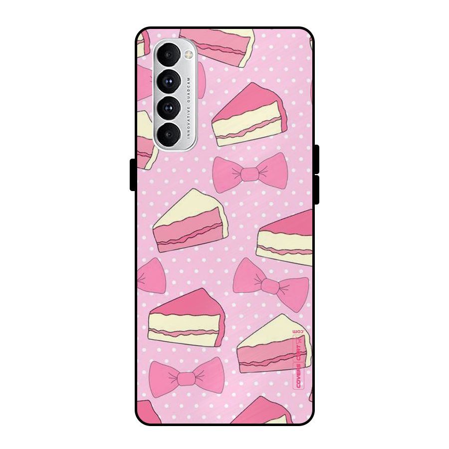 Bow Cake Metal Back Case for Oppo Reno4 Pro