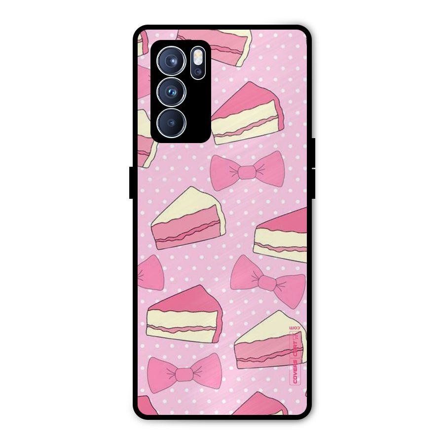 Bow Cake Metal Back Case for Oppo Reno6 Pro 5G