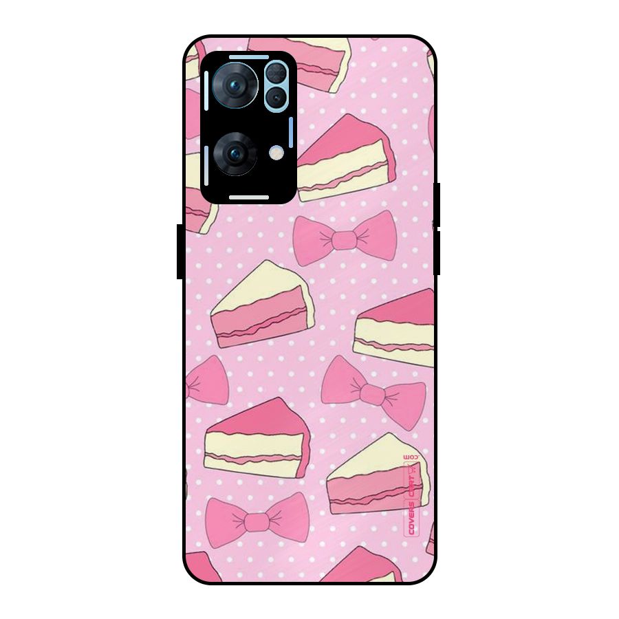 Bow Cake Metal Back Case for Oppo Reno7 Pro 5G