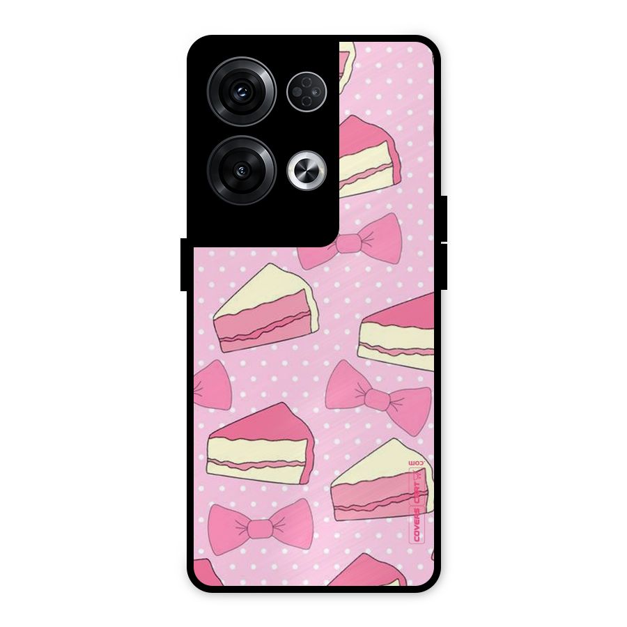 Bow Cake Metal Back Case for Oppo Reno8 Pro 5G