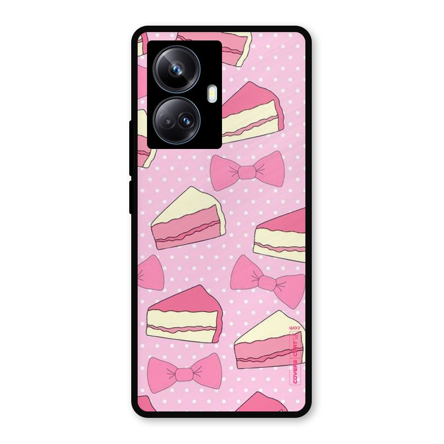 Bow Cake Metal Back Case for Realme 10 Pro Plus