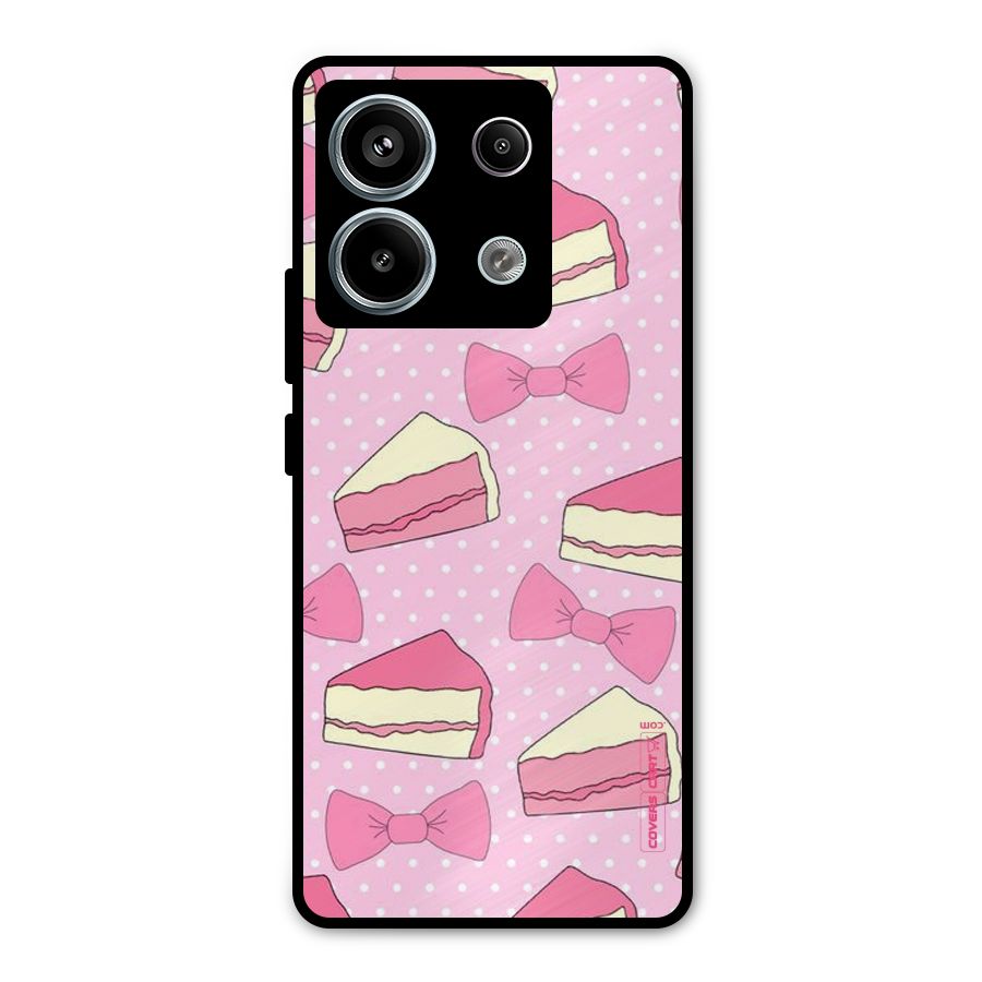 Bow Cake Metal Back Case for Redmi Note 13 Pro 5G