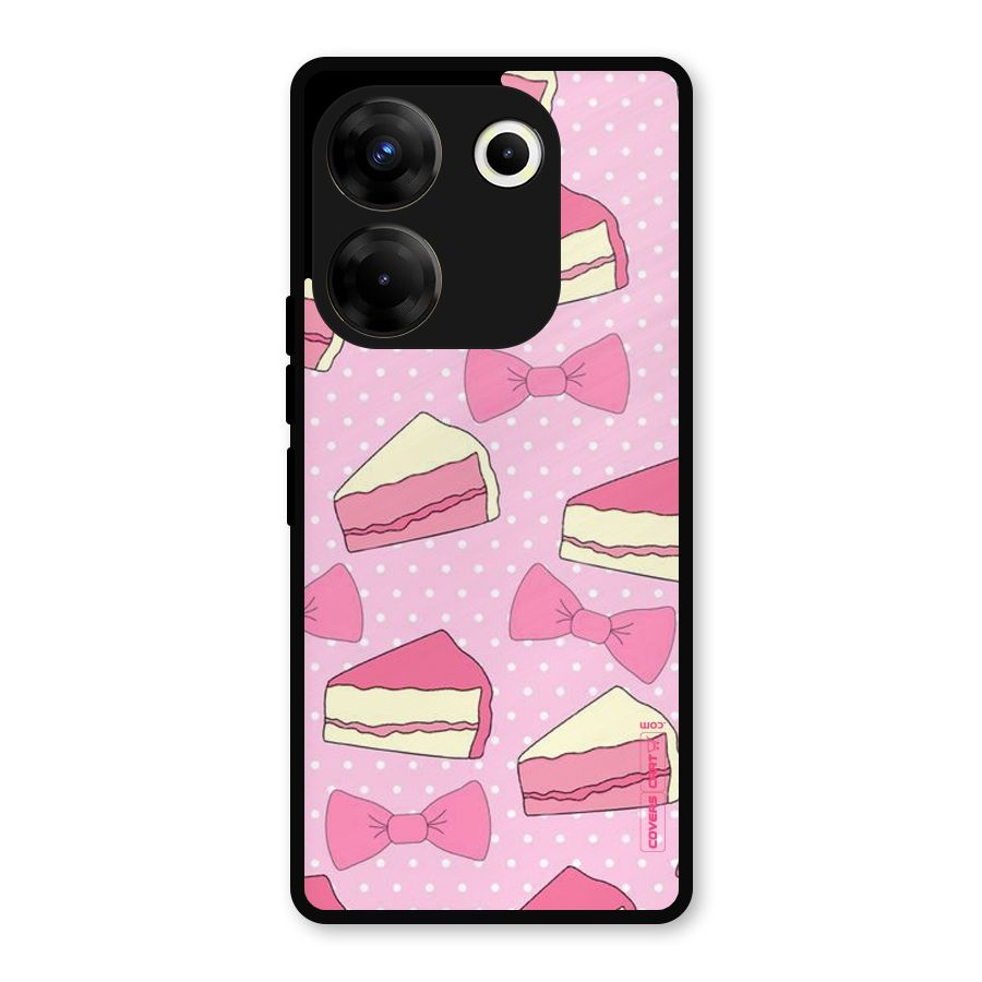Bow Cake Metal Back Case for Tecno Camon 20 Pro