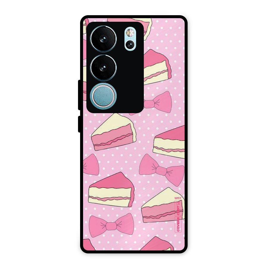 Bow Cake Metal Back Case for Vivo V29 Pro
