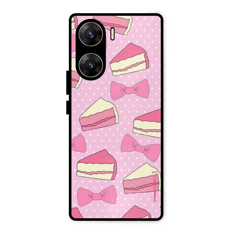 Bow Cake Metal Back Case for Vivo V29e