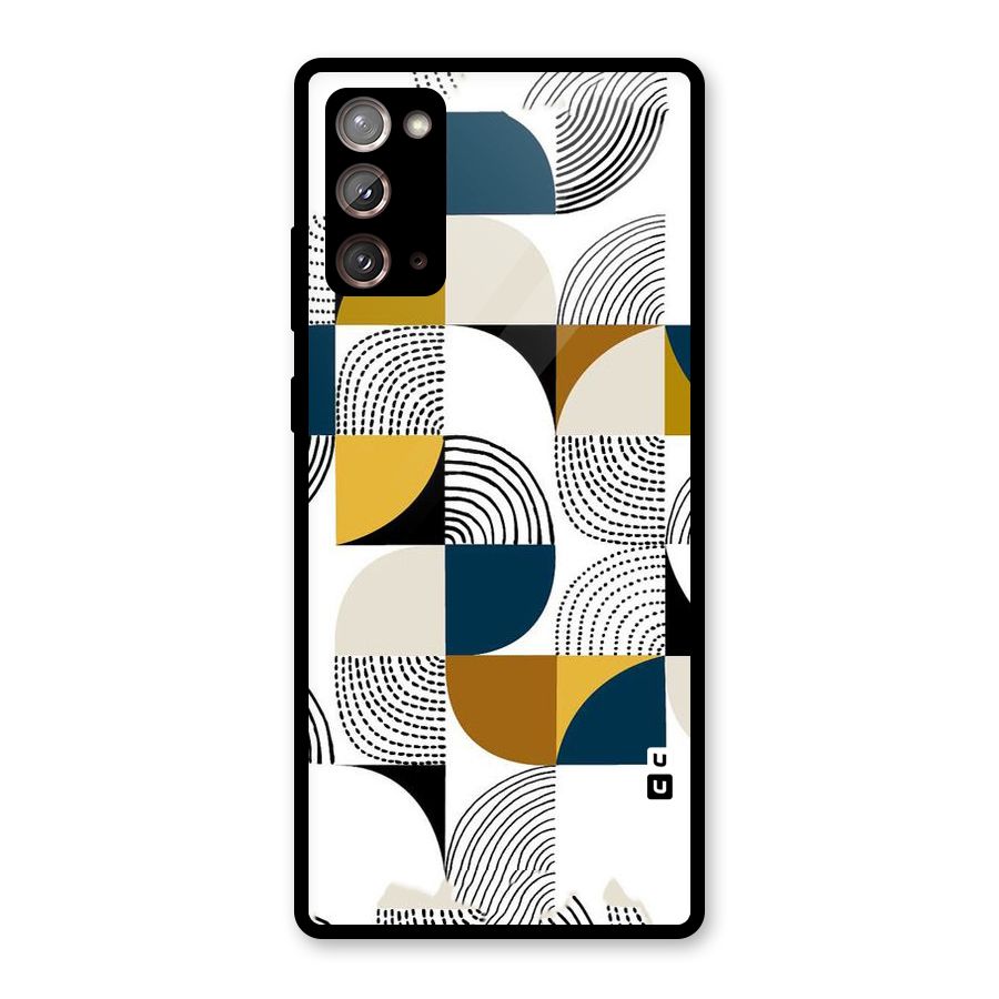 Boxes Pattern Glass Back Case for Galaxy Note 20