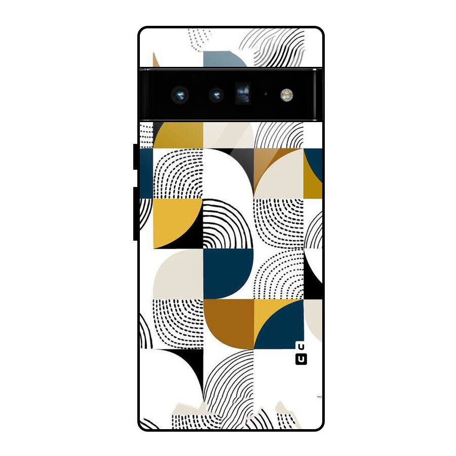 Boxes Pattern Glass Back Case for Google Pixel 6 Pro
