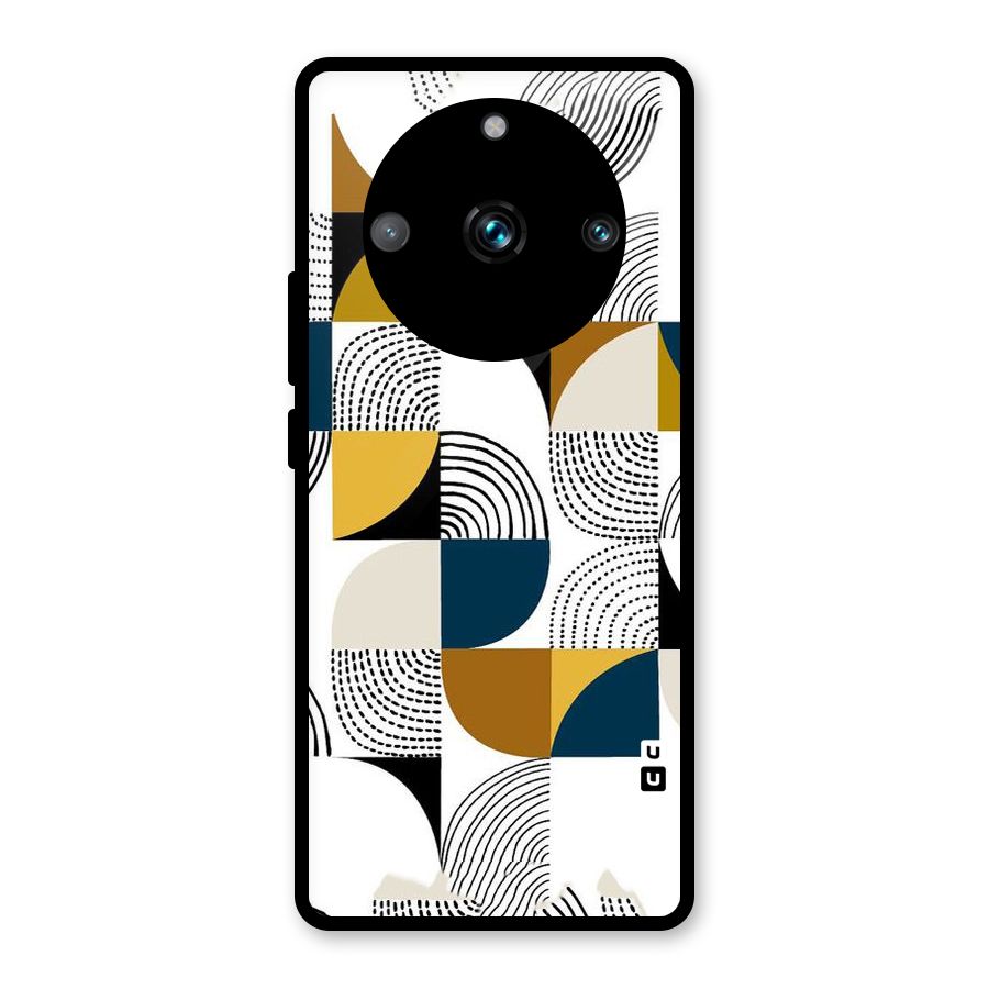 Boxes Pattern Glass Back Case for Realme 11 Pro Plus