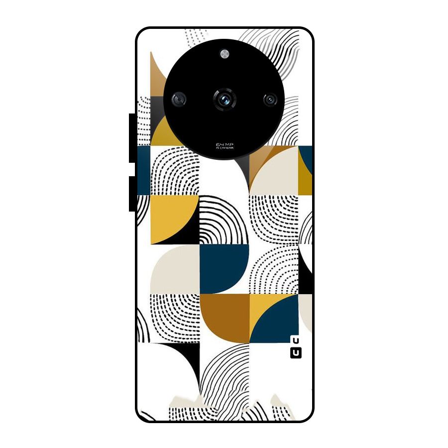 Boxes Pattern Glass Back Case for Realme Narzo 60 5G