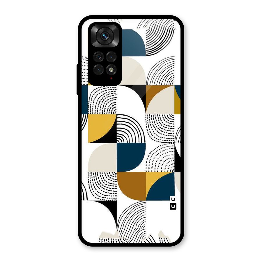 Boxes Pattern Glass Back Case for Redmi Note 11S