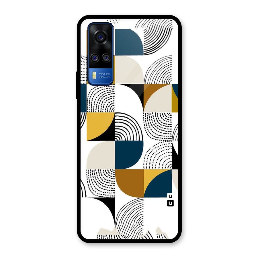 Boxes Pattern Glass Back Case for Vivo Y31