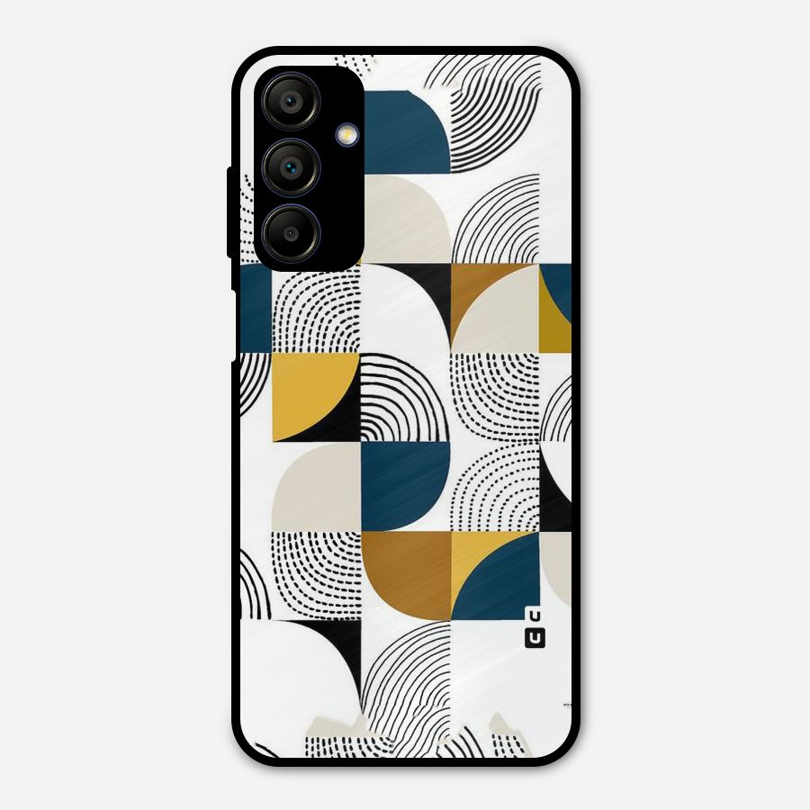 Boxes Pattern Metal Back Case for Galaxy A15 5G