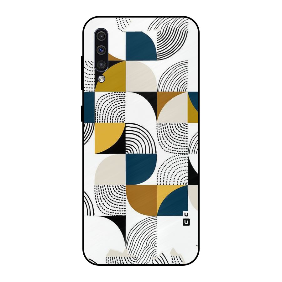 Boxes Pattern Metal Back Case for Galaxy A50s