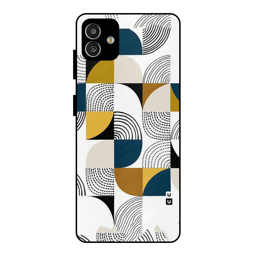 Boxes Pattern Metal Back Case for Galaxy M13 5G
