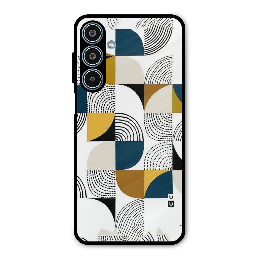 Boxes Pattern Metal Back Case for Galaxy M35