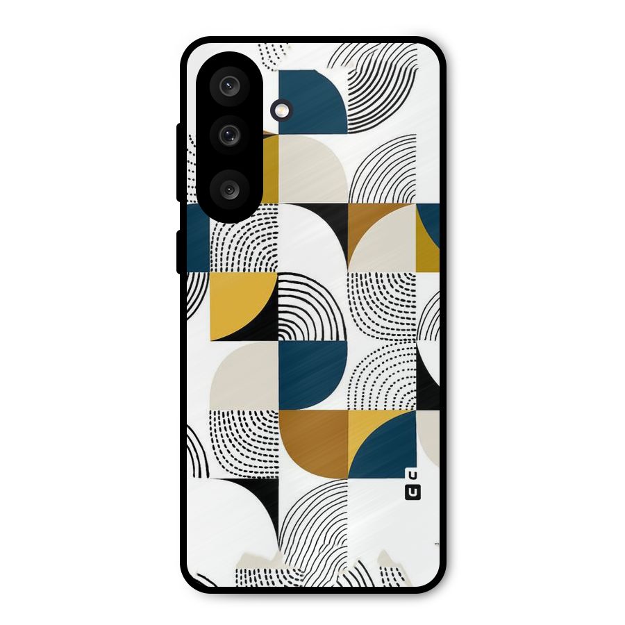 Boxes Pattern Metal Back Case for Galaxy M56