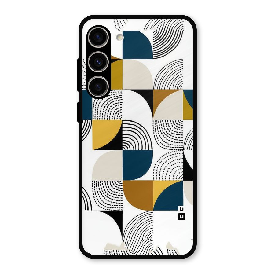 Boxes Pattern Metal Back Case for Galaxy S23 Plus