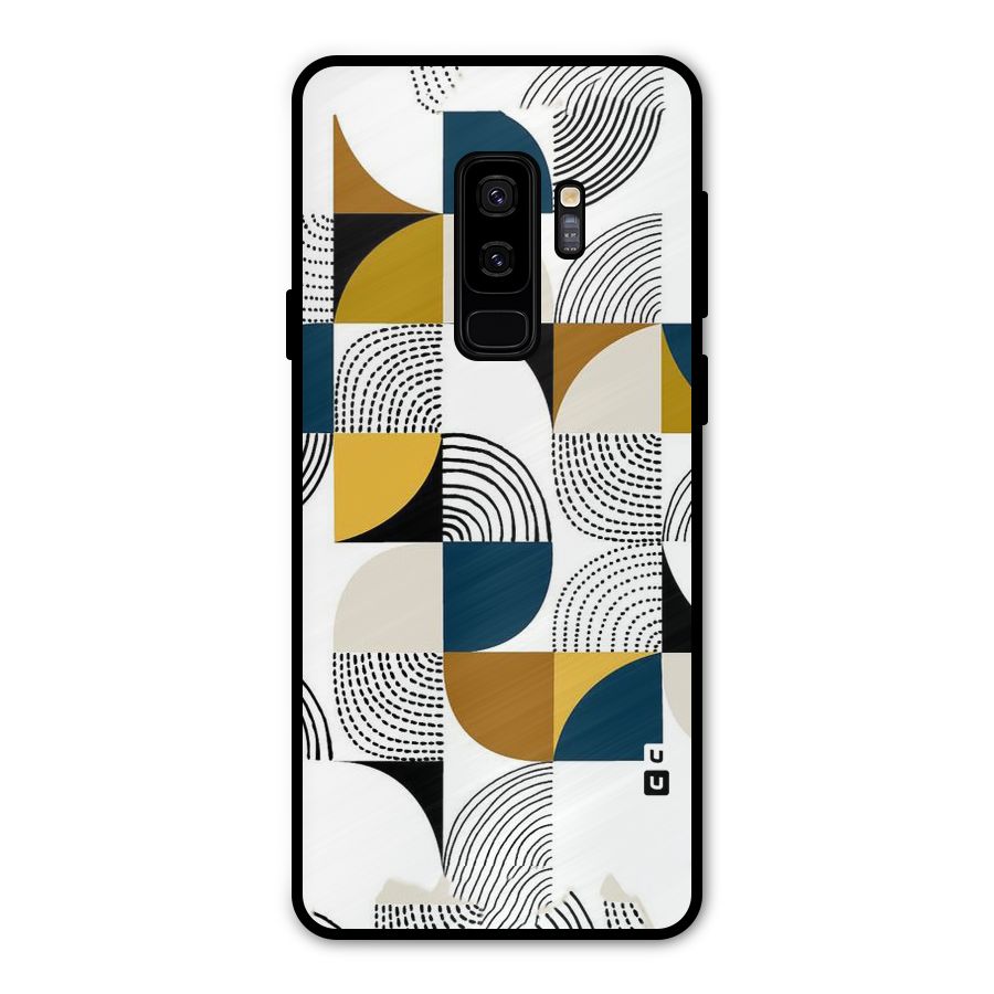 Boxes Pattern Metal Back Case for Galaxy S9 Plus
