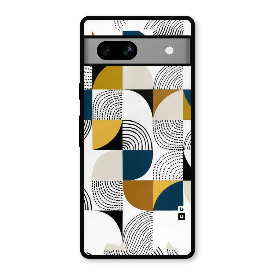 Boxes Pattern Metal Back Case for Google Pixel 7a