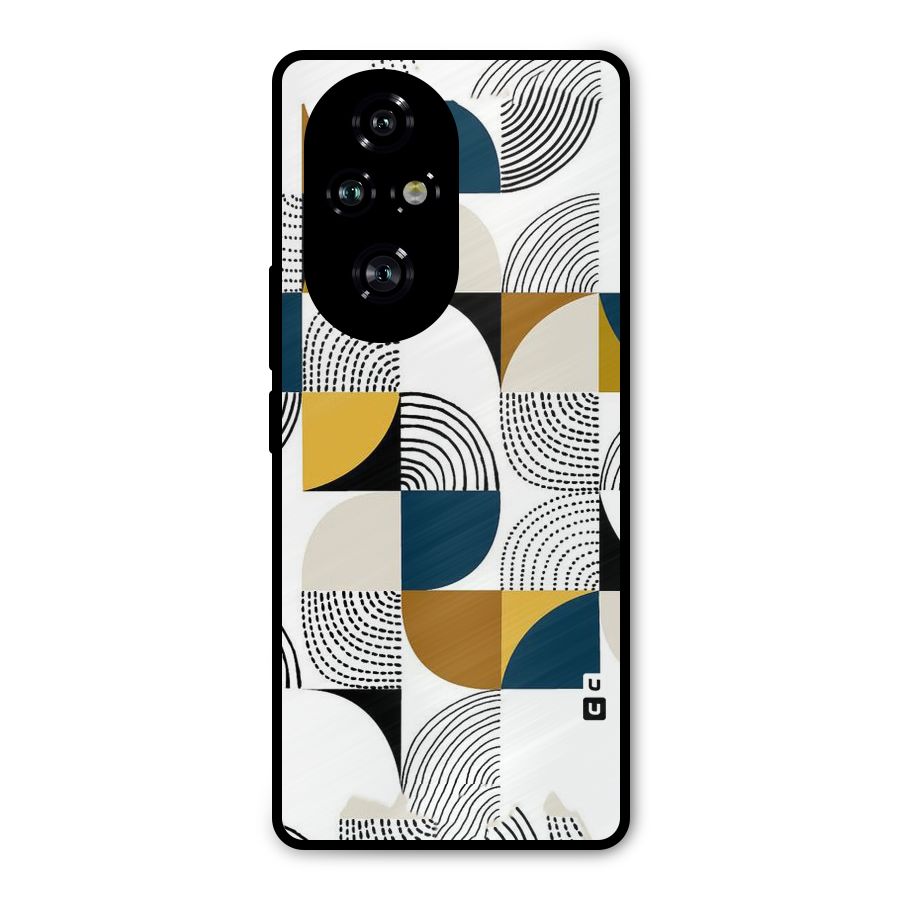Boxes Pattern Metal Back Case for Honor 200 Pro