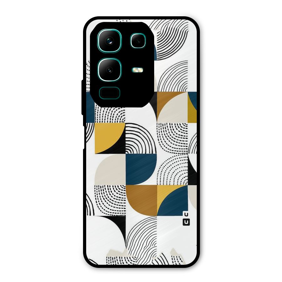Boxes Pattern Metal Back Case for Infinix Note 50x
