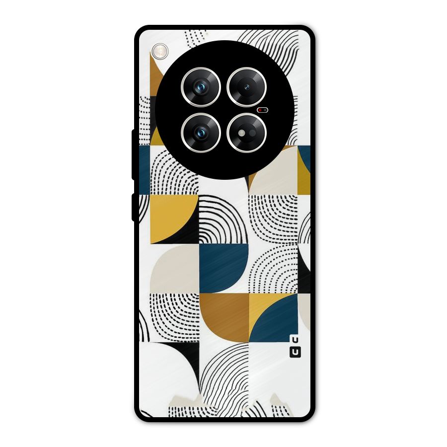 Boxes Pattern Metal Back Case for Infinix Zero 40 5G