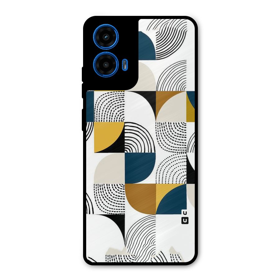 Boxes Pattern Metal Back Case for Moto G45