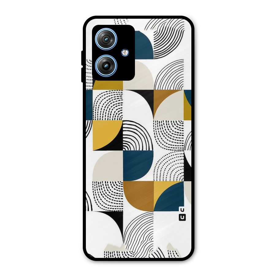 Boxes Pattern Metal Back Case for Moto G54