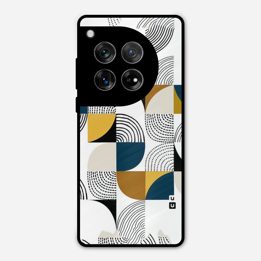 Boxes Pattern Metal Back Case for OnePlus 12